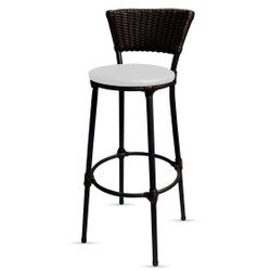 Banqueta Bistro Cuba Aço Preto Junco Sintético Marrom Assento Branco é boa?
