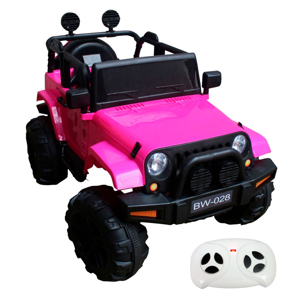 Mini Carro Elétrico Infantil Com Controle Remoto Jipe Importway Rosa 12v  BW028RS em Promoção na Americanas