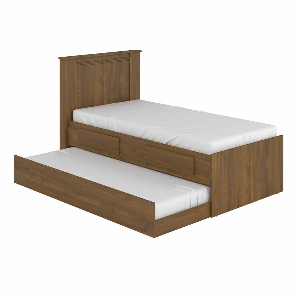 Bicama Solteiro Com Cama Auxiliar E 2 Gavetas 100 X 200 Cm Mdf Cor ...