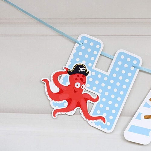 Pirate Birthday Banner Pirate Party Decorations For Kids Pirate Theme Party Supplies Birthday Party Baby Shower Pirate Happy Birthday Banner For Boys Children 1st 2nd 3rd 4th Birth Em Promocao Ofertas