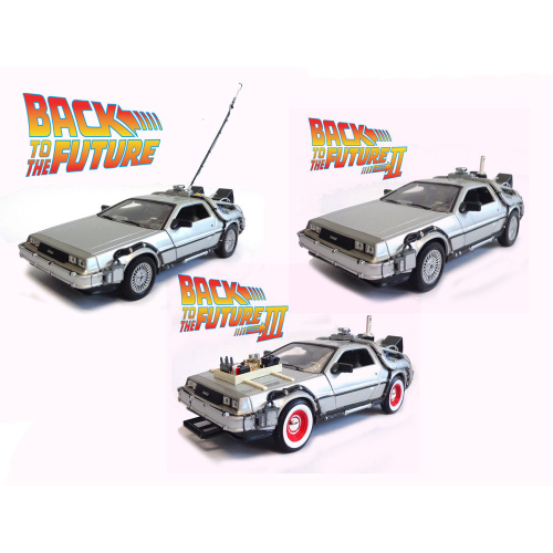 Delorean Time Machine Back To The Future Kit c/ 3 124 Welly Devolta