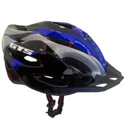 Capacete Bike Gts com Sinalizador de Led Ciclismo Azul G Menor preço em Capacete Bike Gts com Sinalizador de Led Ciclismo Azul G