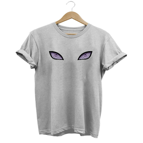 Camiseta Masculina Anime Naruto Olhos Personagens Desenho