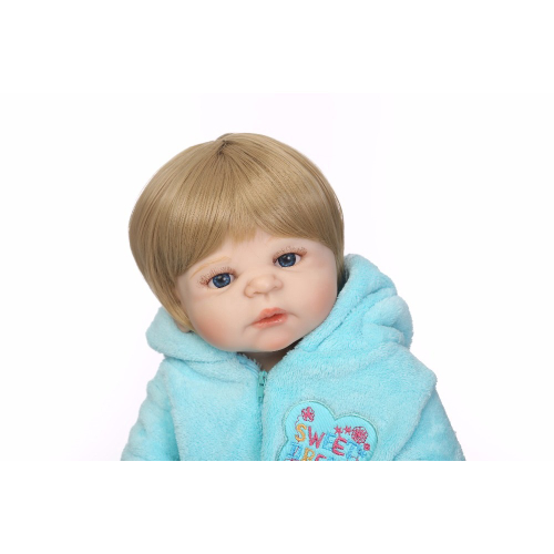 Bebe Reborn Menino 100% Silicone 55 Cm Olhos Azuis em Promoção na Americanas