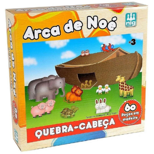 Kit Com 4 Quebra Cabeça De Animais Mdf Pedagógico Kids em Promoção na  Americanas