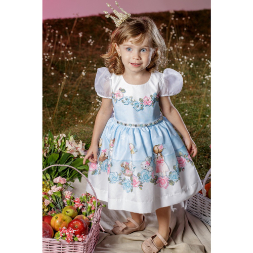 Vestido infantil gabriela store aquarela