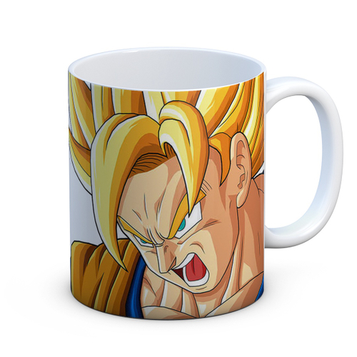 Caneca de Porcelana Dragon Ball Z Com Nome Super Saiyajin