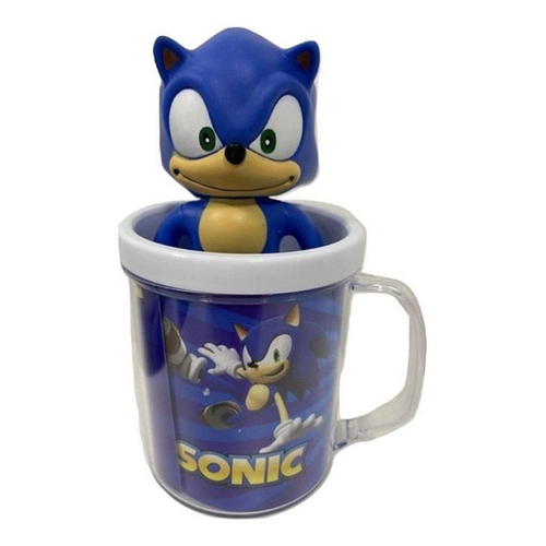 Kit Sonic The Hedgehog Caneca + Boneco