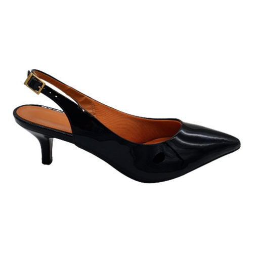 Sapato Scarpin Aberto Vizzano Salto Baixo Bico Fino Conforto