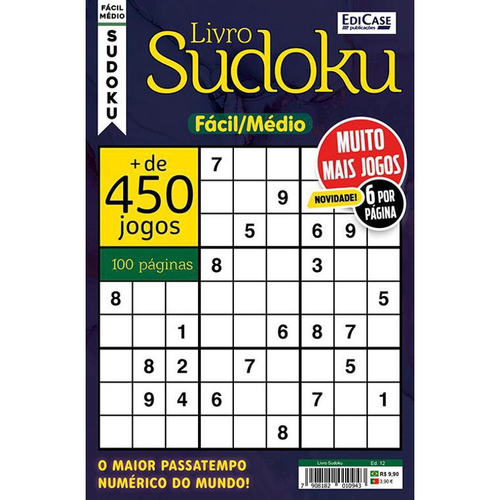 Jogo Sudoku - Fácil, Médio, Difícil , nº 82