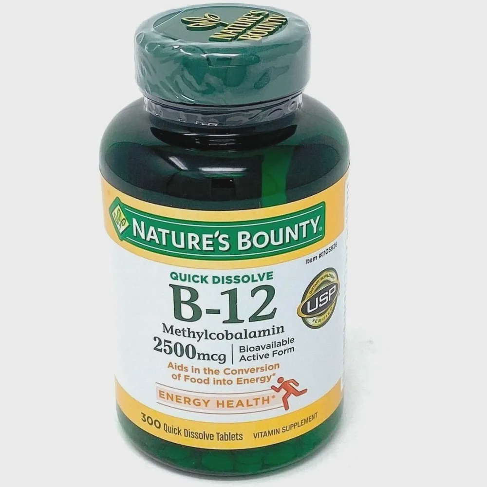 Vitamina Nature's Bounty B-12 2500mcg 300 Capsulas Em Promoção ...