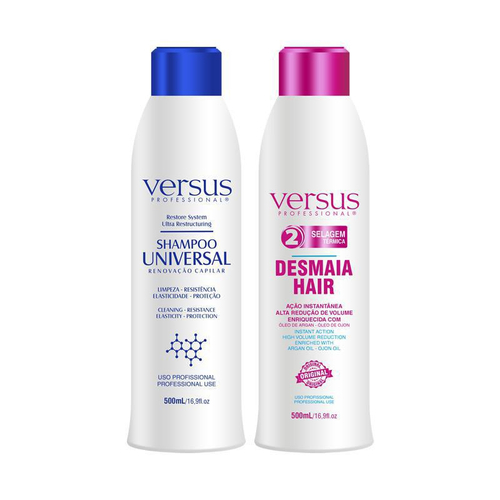 Kit Desmaia Cabelo Escova Progressiva Versus 2X500Ml em Promoção na  Americanas