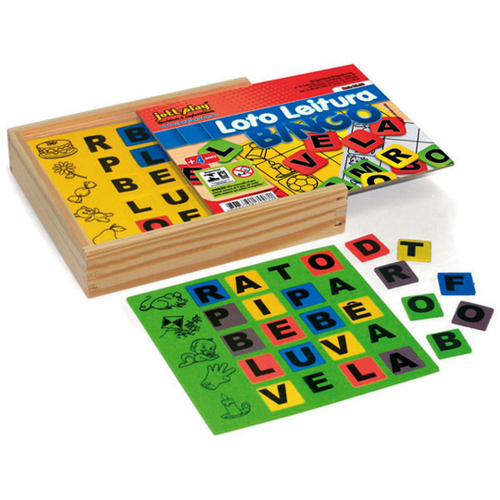 Loto Leitura em MDF Loto Leitura Material Educativo