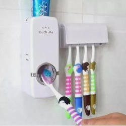 Dispenser Aplicador Creme Dental Pasta Dente Suporte Escovas Menor preço em Dispenser Aplicador Creme Dental Pasta Dente Suporte Escovas