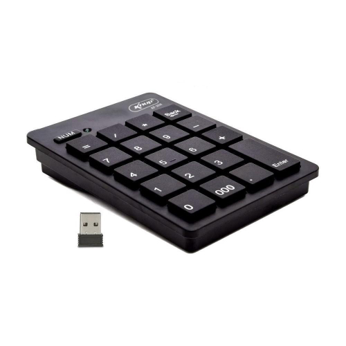 Lecon teclado sem fio mini numérico numérico numérico numérico banco de  contabilidade 18 teclas do teclado conjunto do mouse para computador  portátil notebook