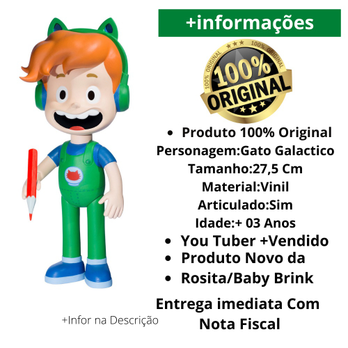 Boneco gato galactico articulado R-*ORIGINAL*27 CM** em Promoção na  Americanas