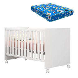 Berço Americano Doce Sonho 100 Branco Brilho com Colchão Ortobom – Qmovi Menor preço em Berço Americano Doce Sonho 100 Branco Brilho com Colchão Ortobom – Qmovi