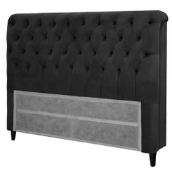 Cabeceira Queen Estofada Imperatriz 160 cm Suede Negro Menor preço em Cabeceira Queen Estofada Imperatriz 160 cm Suede Negro
