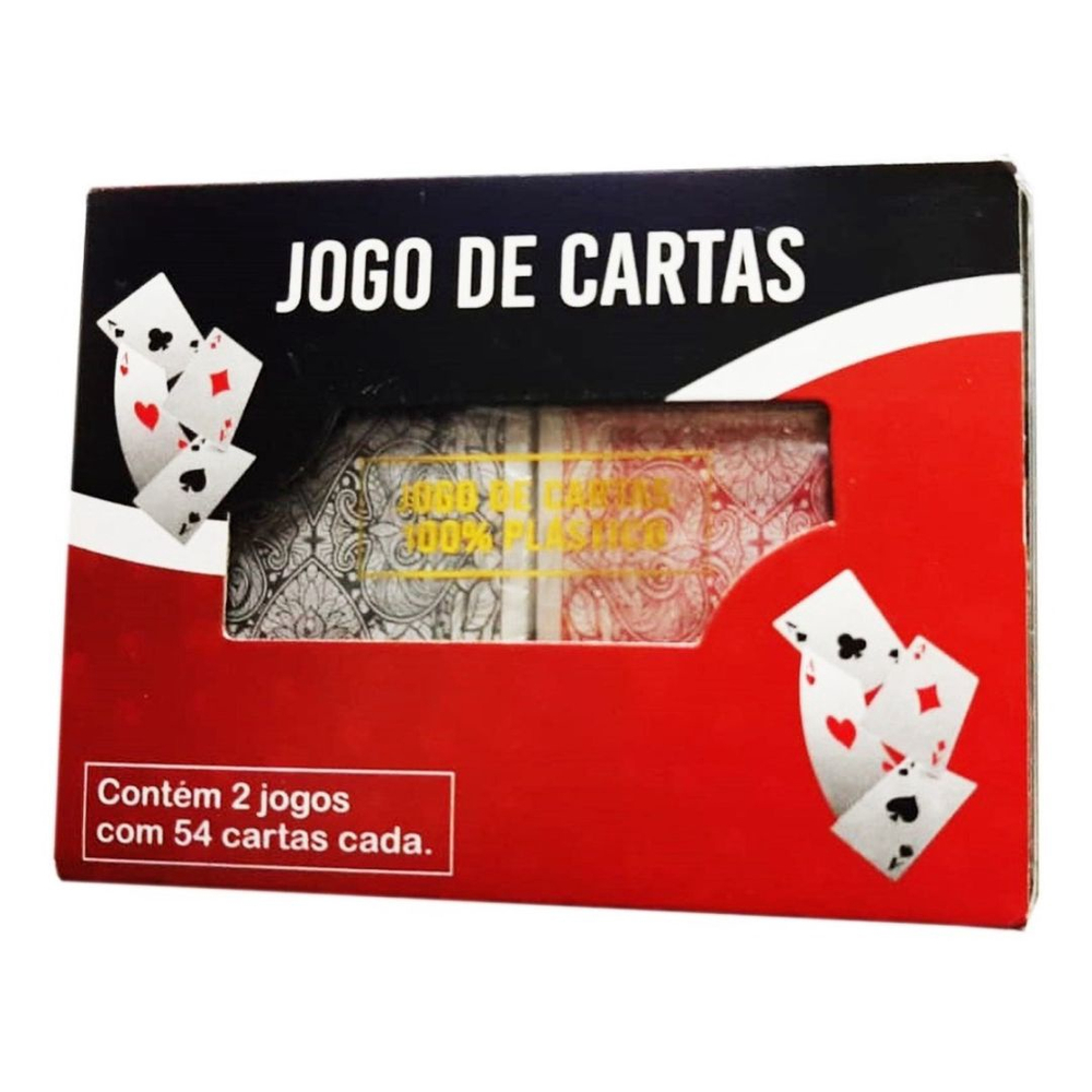 Jogo De Cartas Baralho Duplo Com 2 Jogos 54 Cartas Cada no Shoptime