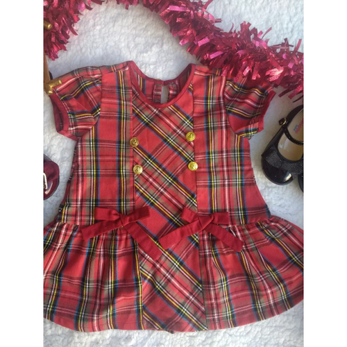 Vestido Xadrez Vermelho Coleção de Natal