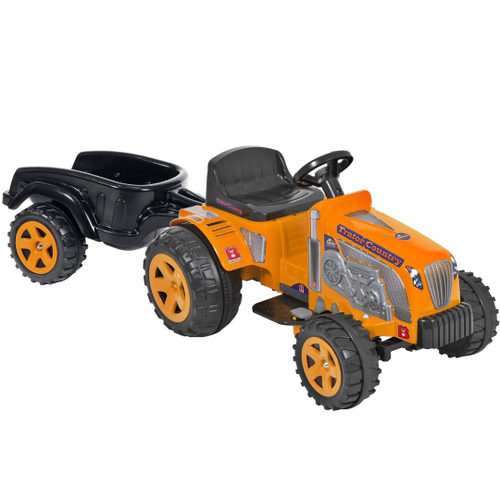 Carrinho Infantil Passeio Trator Elétrico Massey Ferguson 6V - Com Caçamba  - Biemme - Vermelho