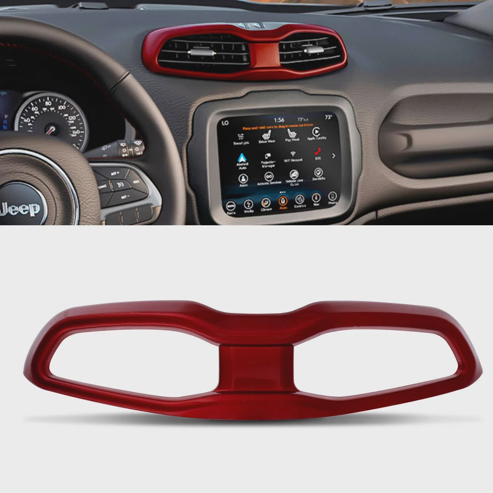 Moldura Aplique Difusor Sa Da De Ar Central Jeep Renegade Vermelho