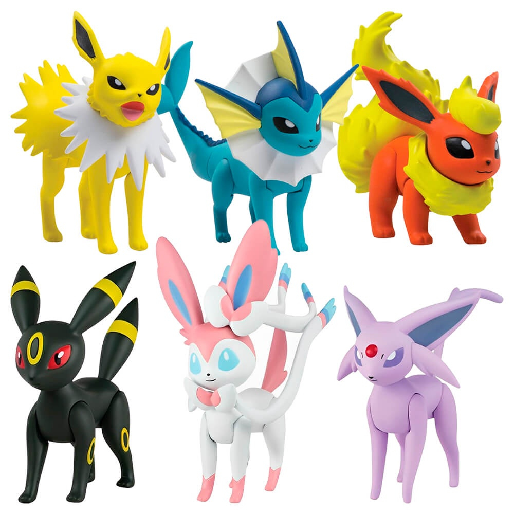 TAKARA TOMY-Pokemon brinquedos de pelúcia para crianças, Eevee, Sylveon,  Flareen, Jolteon, Umbreon, Vaporeon, Brinquedos