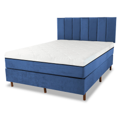 Cama Box + Colchão Magnético Infra Anti Germes e Anti Mofo Casal + Cabeceira Slim Menor preço em Cama Box + Colchão Magnético Infra Anti Germes e Anti Mofo Casal + Cabeceira Slim