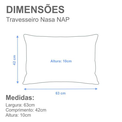 Travesseiro Nasa Nap Viscoelástico Termossensível Antiácaros Perfil ...