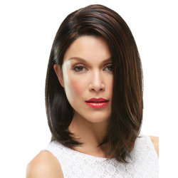 Peruca wig médio liso idêntico ao cabelo humano preto + marrom natural para mulheres é boa?
