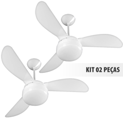 Kit Ventilador de Teto Ventisol Fenix Branco 3 Velocidades Premium - 127v - 02 Unidades é boa?