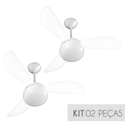 Kit Ventilador de Teto Ventisol Fênix Cristal Transparente, CV3 Premium - 127v - 02 Unidades é boa?