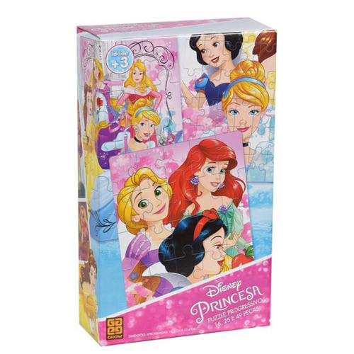 Quebra Cabeça Princesas Disney 100 Pçs - Grow