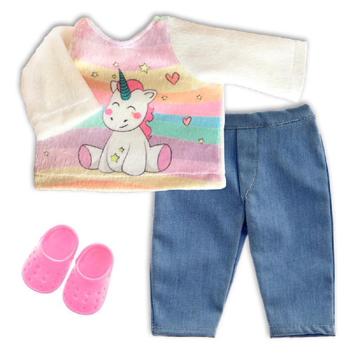 Kit Roupa De Boneca Para Baby Alive - Pijama Ovelhinha Rosa