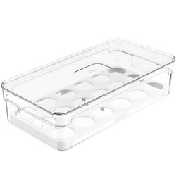 Menor preço em Organizador De Ovos Para Geladeira Empilhável Com Tampa Porta Ovos 18 un Cozinha Clear Fresh ou