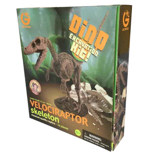 Kit de Escavação de Dinossauro Velociraptor - Educativos Brinquedos