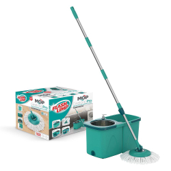 Mop Giratório Pró Esfregão Cesto Inox 360° Flash Limp - MOP7824 Menor preço em Mop Giratório Pró Esfregão Cesto Inox 360° Flash Limp - MOP7824