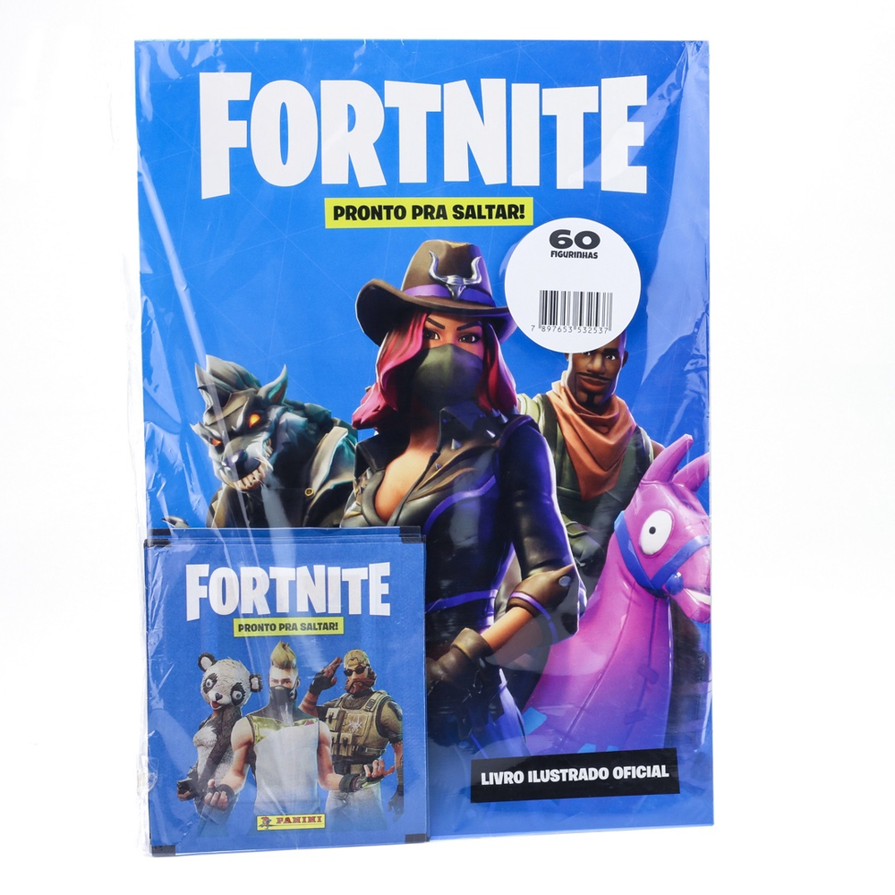 Kit Game Album Fortnite Panini Oficial + 180 Figurinhas