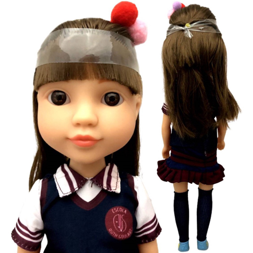 Brinquedo Boneca Grande Menina Poliana Roupa Tradicional Uniforme -  Personagem Da Atriz E Cantora Sophia Valverde Novela Infantil As Aventuras  De Poliana Sbt - Novabrink em Promoção na Americanas