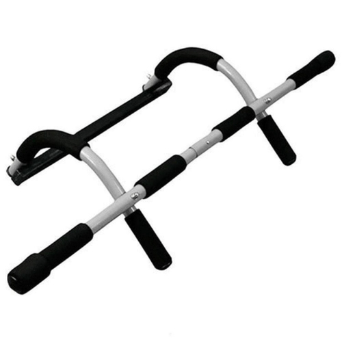 Barra Workout Para Exercicio De Costas Dorsal Na Cor Cinza em