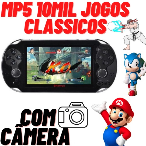 Video Game Portatil 10mil Jogos Nes Gba Player Mp3 Mp4 Mp5