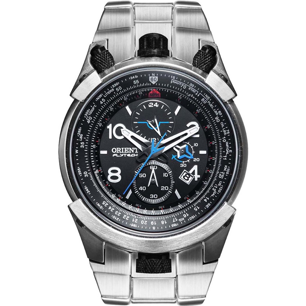 Relógio orient chronograph online flytech titanium