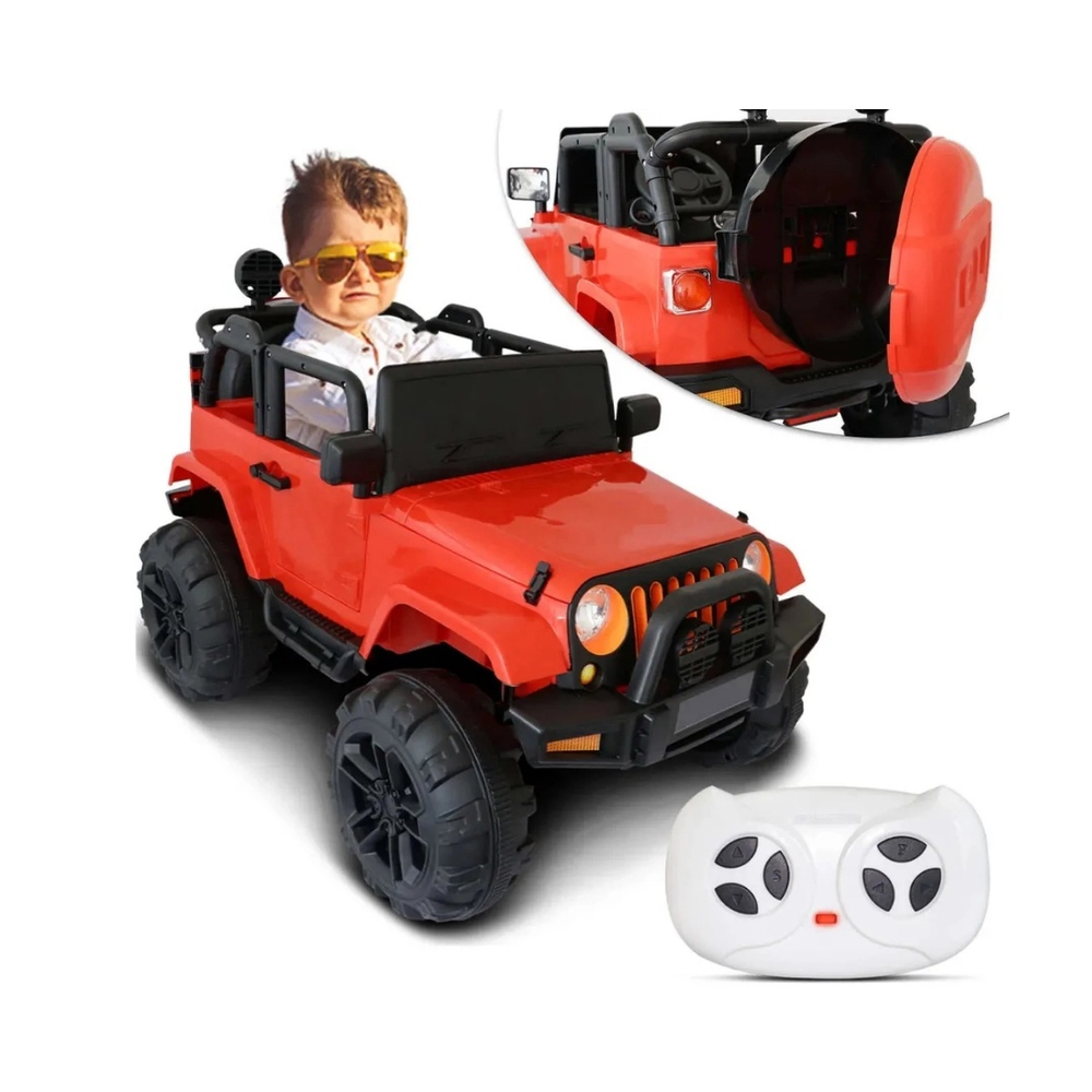 Carro Eletrico Infantil Meninas Controle Luz Som Jeep Rosa