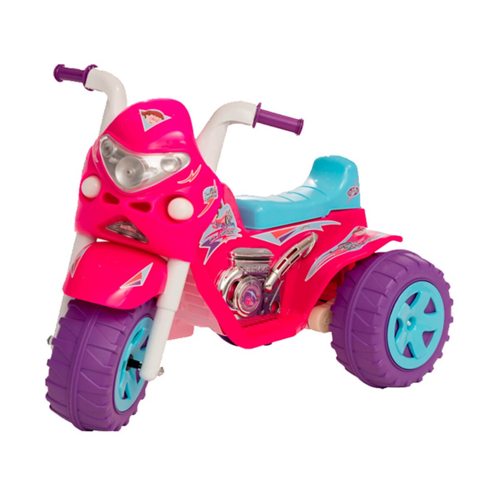 Moto Eletrica Infantil Gp Raptor Super Girl Rosa 6v