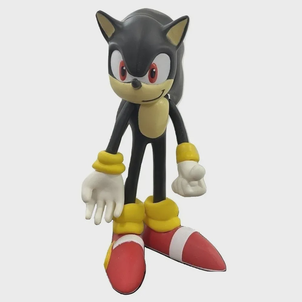 Boneco Sonic Shadow Preto 26cm Articulado Sega Coleção Caixa