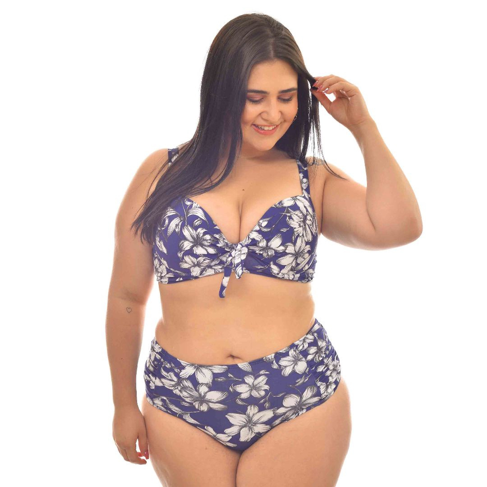 Conjunto De Biquini Plus Size Bojo Sustentação Alça Multifuncional