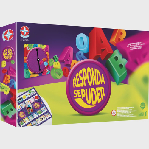 Jogo Responda se Puder Estrela Brinquedo Educativo de Entretenimento Jogo  Infantil Brinquedos Bambalalão Brinquedos Educativos