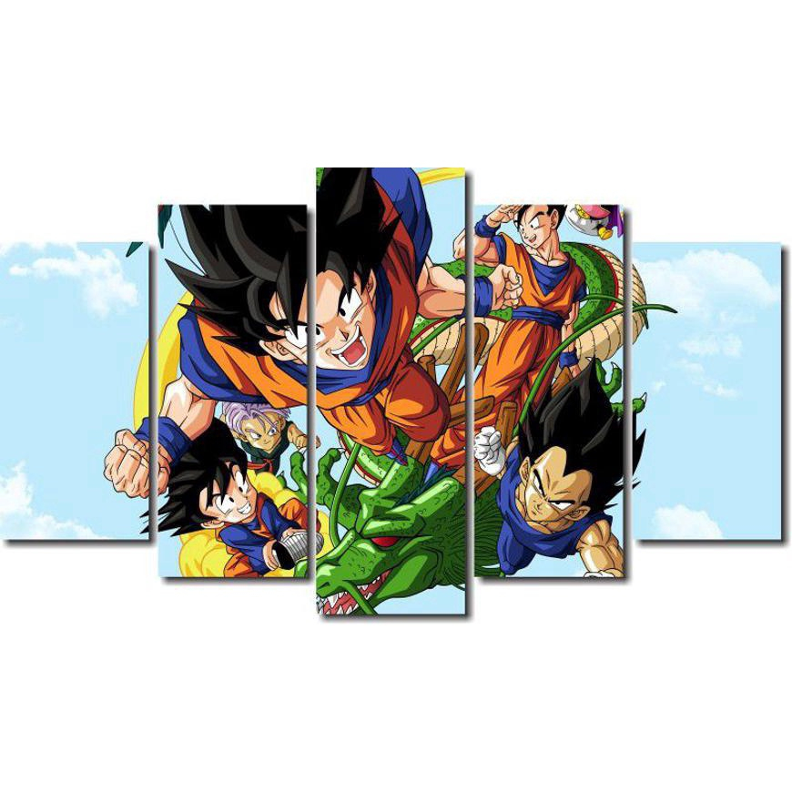 Quadro Decorativo Dragon Ball Z Goku Sayajin 5 Peças M8 em Promoção na  Americanas