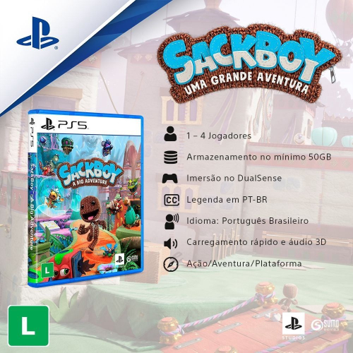 Sack Boy: Uma grande aventura - PlayStation 5 : ps5: : Games e  Consoles