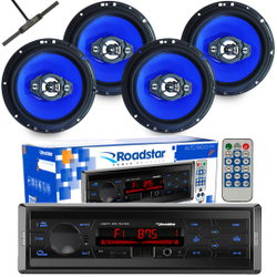 Kit 4 Falante 6 Pol + Rádio Carro Mp3 Usb Bluetooth + Antena é boa?